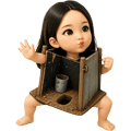 あちゃ👀．💙🥔🐈‍⬛‎‎💡🍑🏹☁️🎈🍎☕️