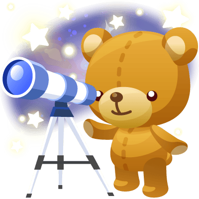天体観測クマ