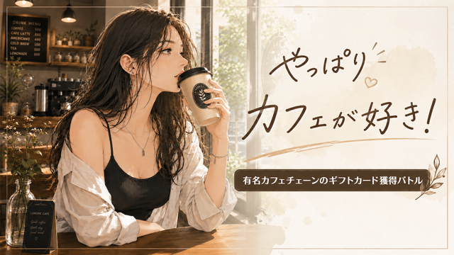 やっぱりカフェが好き！―有名カフェチェーンのギフトカード獲得バトル― Vol.3 