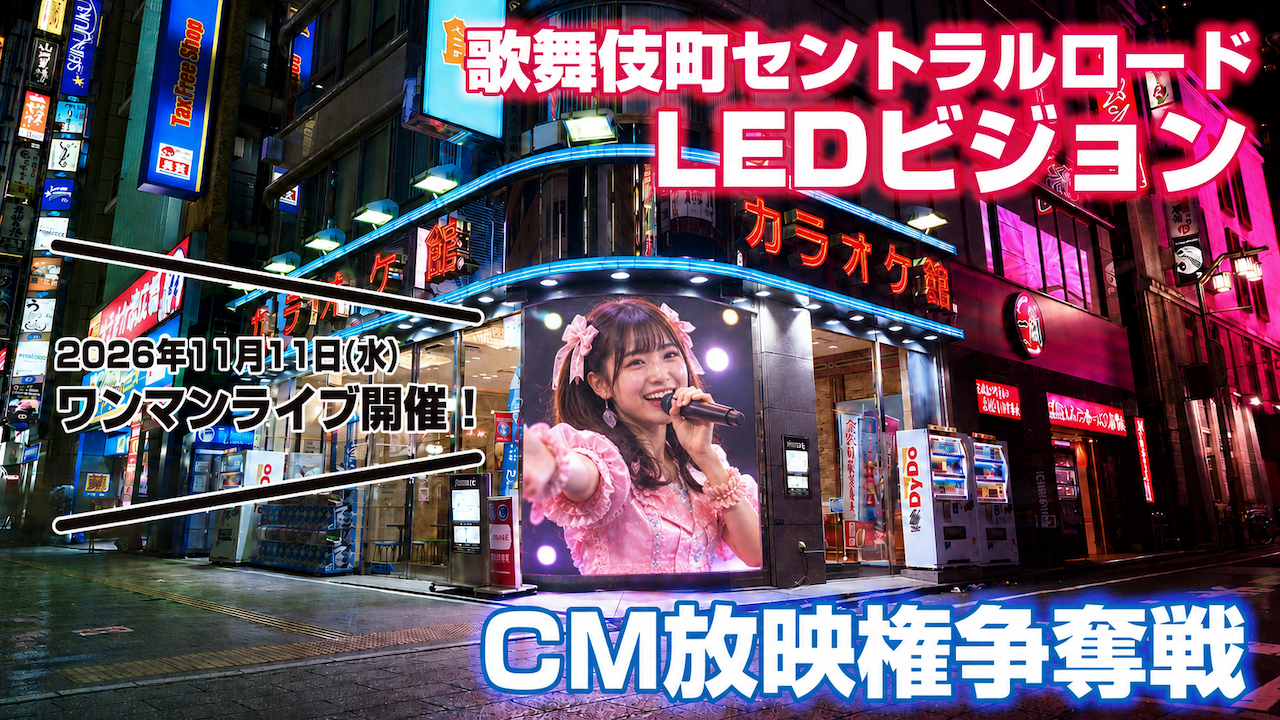 歌舞伎町セントラルロード『大型街頭LEDビジョン』CM放映権争奪戦！Vol.7