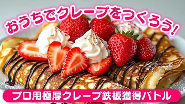 おうちでクレープをつくろう！－プロ用極厚クレープ鉄板獲得バトル－