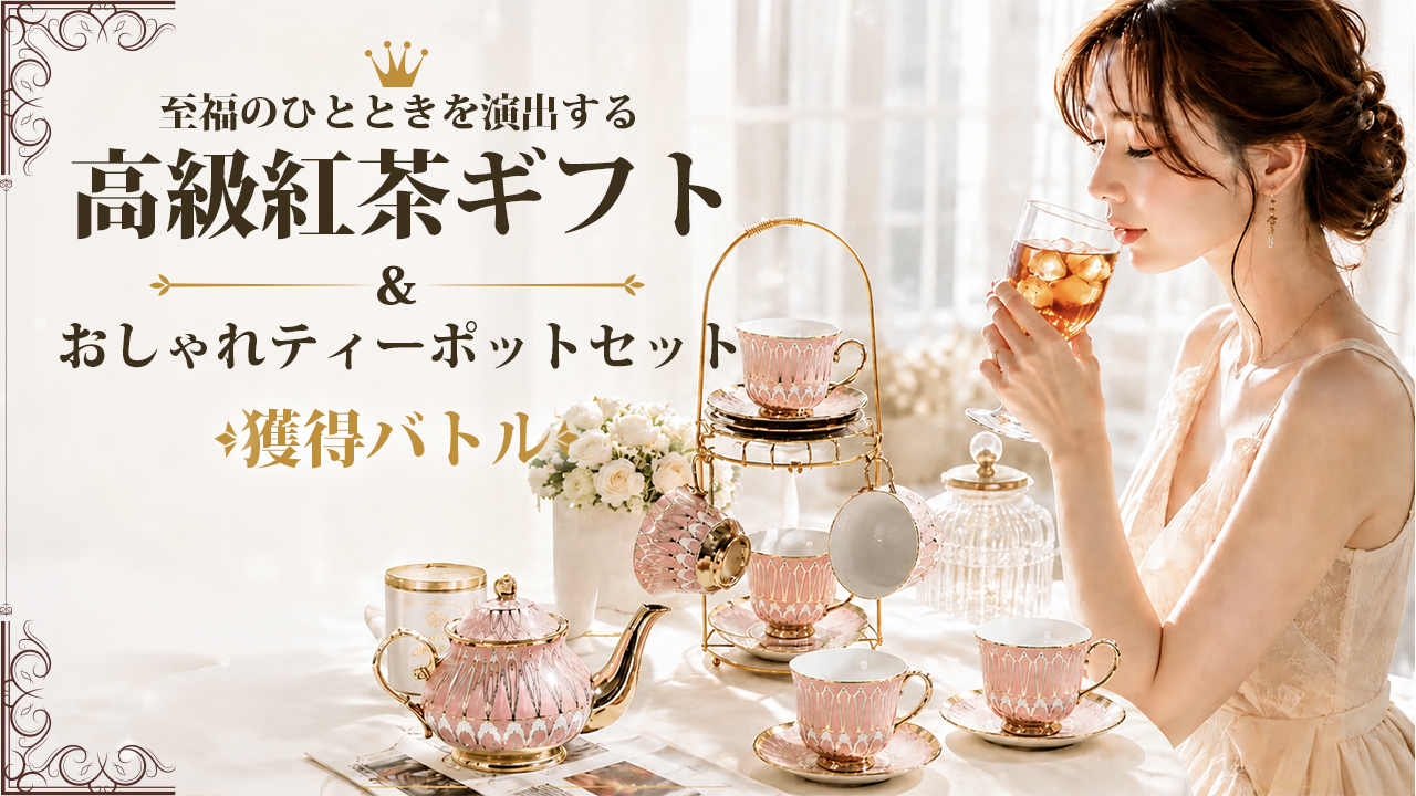 おうちで優雅なひとときを。「高級紅茶ギフト」&「おしゃれなティーポットセット」獲得バトル