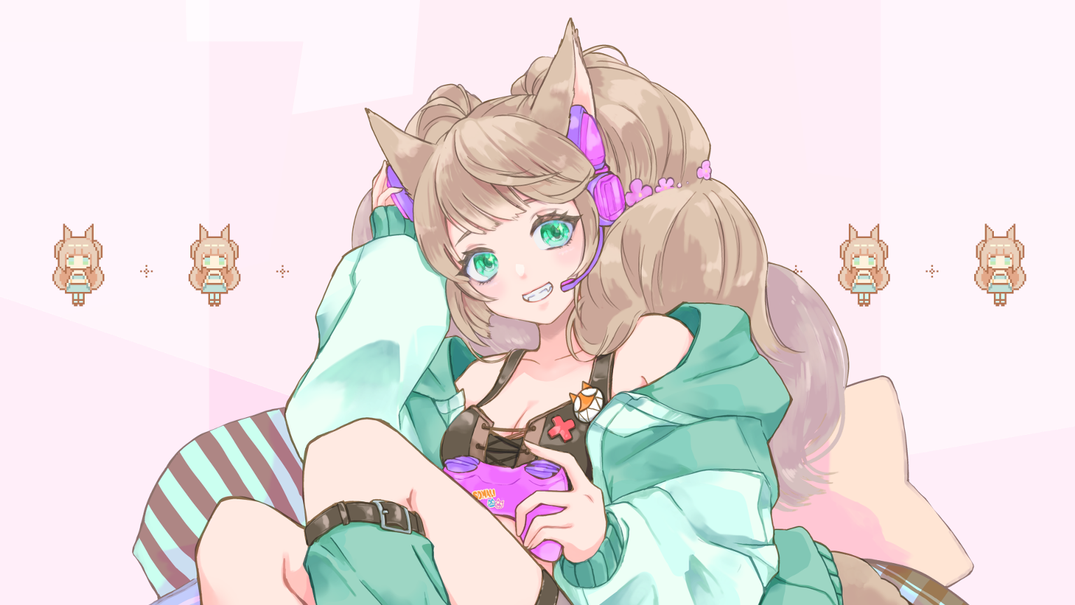 ♡セミオーダー受付中♡にゃんこと女の子猫hPremiumパネル