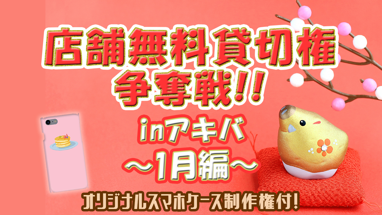 アキバ店舗貸切無料権をGET!!オリジナルスマホケース制作権付!!!(1月ver)