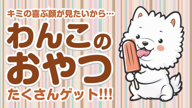 キミの喜ぶ顔が見たいから・・・『わんこのおやつ』たくさんゲット！！！