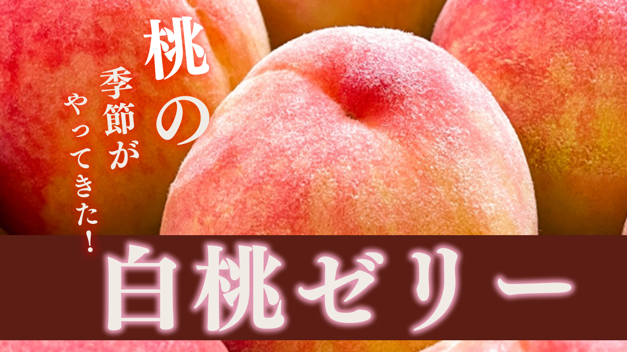 【白桃ゼリー】桃の季節がやってきた!